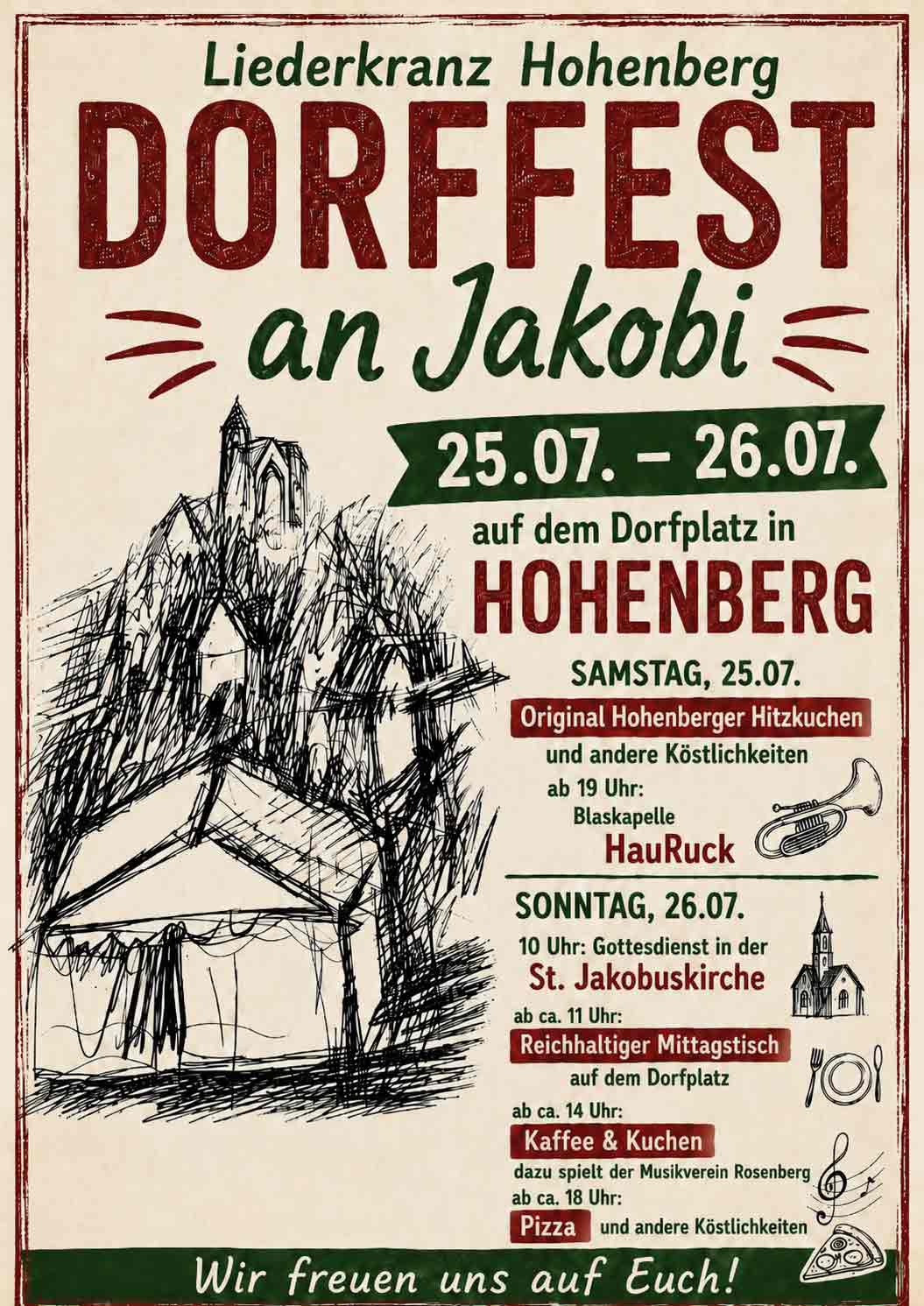 Dorffest an Jakobi in Hohenberg 2026